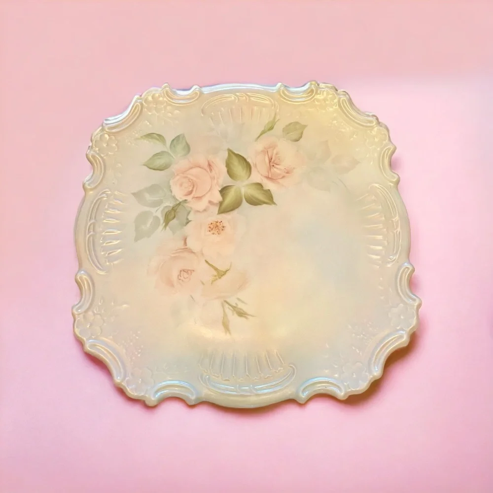 🌸 Signed Vintage 1964 Hand-Painted Floral Decorative Plate 🌸